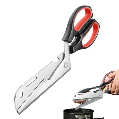 Tijeras de cocina de acero inoxidable, tijeras de cocina resistentes | Tijeras de carne de acero inoxidable antioxidantes desmontables - Gadgets de cocina, tijeras de hogar potentes profesionales