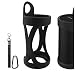 Geekria Silicone Case for Bose SoundLink Revolve Waterproof Portable Wireless Bluetooth Speaker, Bose SoundLink Revolve Silicone Case Cover with Keychain, Protective Case, Wearable Lightweight (Black)