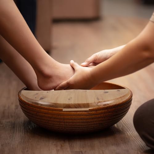 Tapa de madera para bañera de pies, cubierta térmica resistente miniatura 5