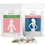 Happy Detox Tea   Thé et Infusion Detox Cure Minceur   56 Sachets de 3 grammes   cure de 28 jours