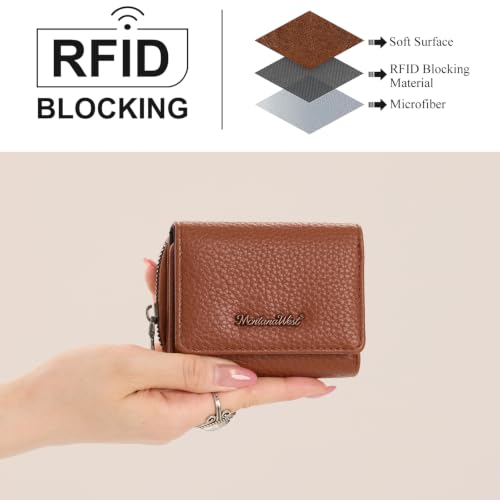 Image of Montana West Wallet Women RFID Blocking Wallets, Card Cases & Money Organizers Wallets with Zipper Coin Pocket