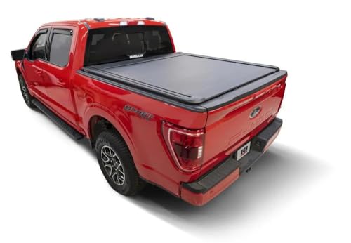 EGR RT038812E RollTrac Electric Retractable Bed Tonneau Cover, Compatible with Ford F150 Short Box, Black