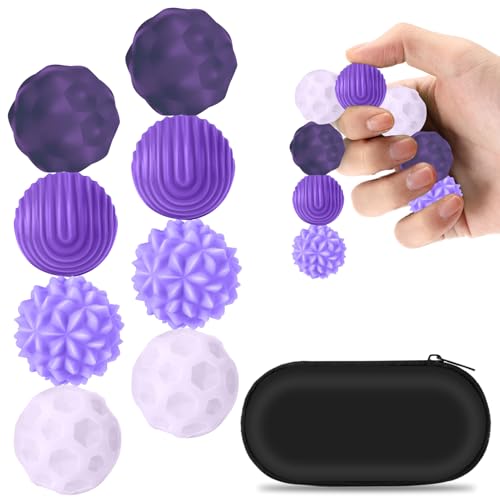 Zippicks Balles Fidget Magnétiques en Silicone, 8 PCS Magnets Balls Fidget Toys, Balles D'acupression Magnétiques, Boules Magnétiques Sensorielles pour Gestion du Stress, TDAH, Anti-Anxiété