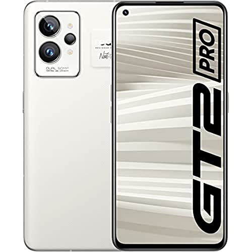 realme GT 2 Pro 5G Smartphone ohne Vertrag, Snapdragon 8 Gen 1, Starker 5000 mAh-Akku,65 W SuperDart-Aufladung,1-120HZ ADFR,Dual Sim, 8+128 GB, Papierweiß