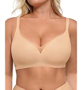 SHAPELLX Wireless Bras for Women V Mesh Bra No Underwire Seamless Comfortable Everyday Bralettes ...