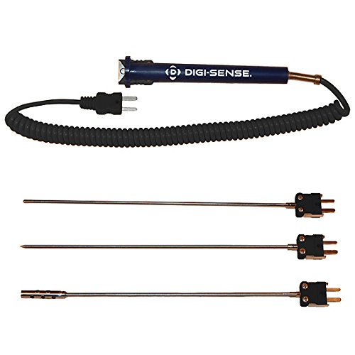 Sonde de type J à poignée amovible 8" et mini connecteur pour mesures de température mobiles