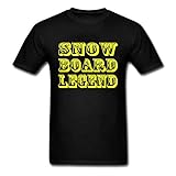Logo Was Printed On The Front HOTHK Snow Board Legend Design Men\'s Short Sleeve Casual T-Shirt