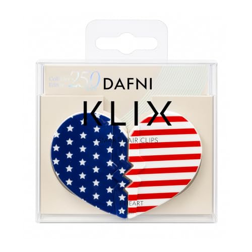 Image of DAFNI KLIX Magnetic Hair Clips - The Original Magnetic Hair Clips by DAFNI, Icon Design, Strong Hold, No Pull, Flat Comfort (Heart 250 (1 Pair))