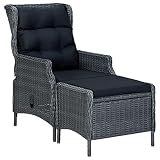 BIGBARLEY Outdoor Patio Chair, Recliner,All Weather Backyard Conversation,for Garden Poolside Balcon