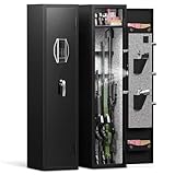 Anwick 3-4 Gun Storage Cabinet, Gun Safes for Rifles and...