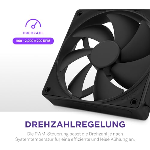 NZXT F120P - 120mm Static-Pressure PC-Lüfter - Schwarz – Ansicht 6
