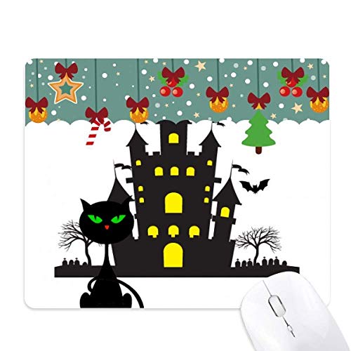 Tapis de souris Halloween château sombre pour décorer votre espace télétravail