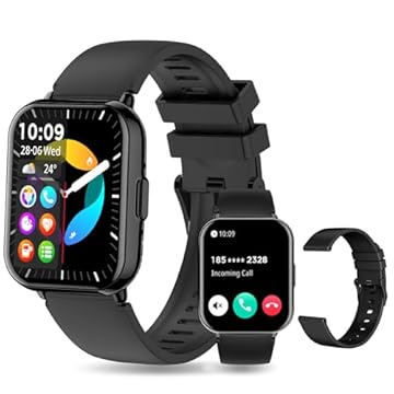 PEJE Relógio inteligente, Smartwatches de 1,39” para homens e mulheres, (atende/faz chamadas), relógio de fitness à prova d'água IP67, Smartwatch para Android iOS (Preto)