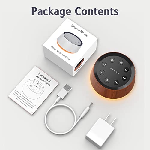 Image of Brown Noise Sound Machine with 30 Soothing Sounds 12 Colors Night Light White Noise Machine for Adults Baby Kids Sleep Machines with 36 Volume Levels Memory Function 5 Timers for Home Office Travel