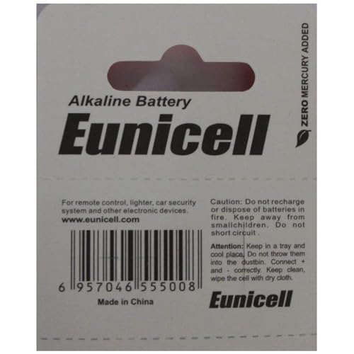 Pilas Eunicell AG13 LR44 1.5V Pack x10 miniatura 3