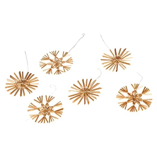 riffelmacher & weinberger christbaumschmuck-fabrik gmbh&co.kg 75852 sugrör stjärna sortiment 5 cm. Natur. sort. 6 kort. 72 st/korg, 5 cm