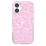 VELVET CAVIAR for iPhone 16 Case Halloween Ghost - Compatible with MagSafe [10ft Drop Tested] - Ghosted Pink Glitter