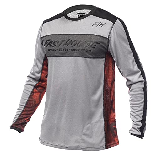 FASTHOUSE Classic Acadia Long Sleeve Jersey (Heather Gray, Small)