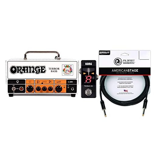 Orange Terror Bass Head 250/500W 4/8 ohms Cable and Tuner Bundle