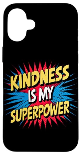 Kindness is My Superpower Anti Bullying Be Kind Comic Kids �X�}�z�P�[�X iPhone 16 Plus �p