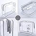 ANRUI TSA Approved Toiletry Bag, Quart Size Travel Toiletry Bags, Clear Toiletry bag Carry On Airport Airline Compliant Bag, Clear Pouch Bag 3 Pack, Grey