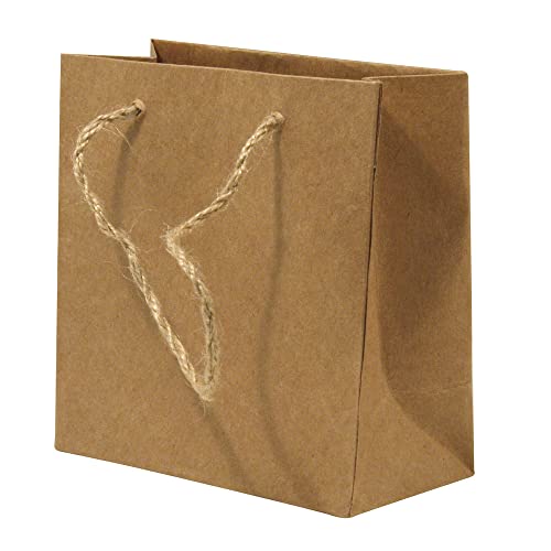 Rayher 67225000 Papier-Mâchè Bag with Jute Handle, FSC 100%, 12.5 x 12 x 6 cm