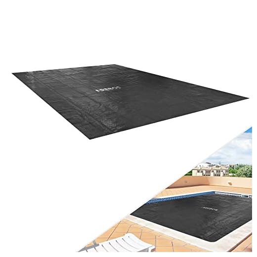 Arebos Folio/Cubierta Solar Piscina | Cubierta Solar Cuadrada Ø 3 X 2 M Negro | Lona Solar Espesor 120 Μm | Rollo Solar Recortable | Calefacción Piscina Para Calentar Agua | Lona Solar Piscina