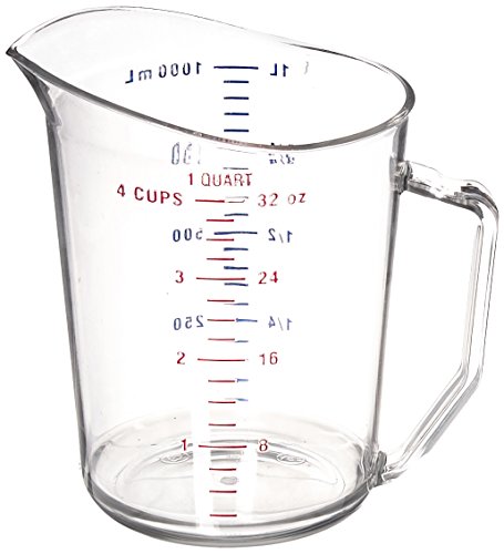 Vaso medidor Cambro 1 cuarto transparente miniatura 1