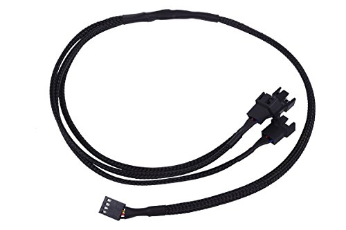 Phobya Y-Kabel 4Pin PWM auf 3X 4Pin PWM 60cm - Schwarz Kabel Lüfterkabel und Adapter