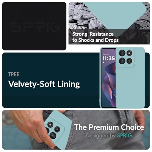Image of SPRIG Compatible with Moto Edge 60 Stylus Premium Skintone Back Cover Drop Tested Shock Proof Mobile Case for Men, Women, Boys and Girls with Camera Protection (Ice Blue)