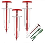 4 PCS Upgraded Mini Sowing Seed Dispenser Sower Small Seed Spreader and 2 Transplanting Tools Mini Hand Spreader Garden Seed Planter Gardening Tool. for Carrot, Lettuce, Grass and Spinach etc. ﻿