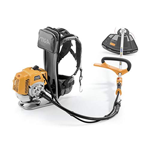 STIGA SBC 252 F - Decespugliatore a zaino con motore a scoppio 2 tempi da 51,7 cm³, potenza netta...