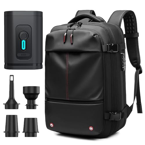 Vacuum Backpack Travel, Large Capacity Vacuum Compression Travel Backpack, Fitted with an inflatable pump.Waterproof, Anti-Theft, Expandable to 60L, Ideal for Air Travel, Luggage.