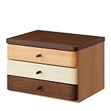 ウッドギャラリー樹 書類入れ 木製 おしゃれ 日本製 国産 無垢材 天然木 3段チェスト 4段チェスト 書類収納 オフィス 書斎 デスク用 レターラック (3段)