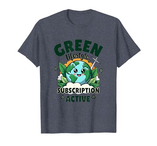 Green Lifestyle Subscription Active Earth Day T-Shirt, Men, Heather Blue,