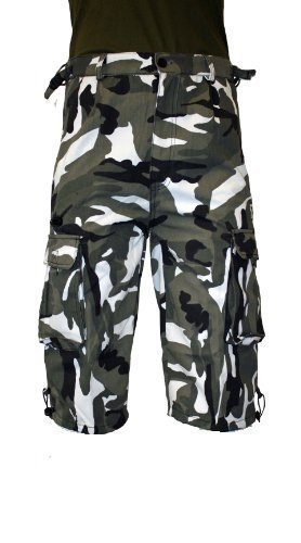 DallaswearSafari Cargo Combat Military Shorts Sizes 30" - 44" in 9 Camo & Plain Colours!!
