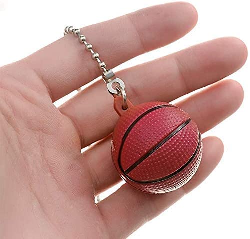 Image of Ceiling Fan Pull Chain 12 inch Pull Chain Extension Fan Chain Extender Ceiling Fan Pulls Ornament with Ball Fan Chain Connector for Lighting Fans, 1 PACK (BASKETBALL)