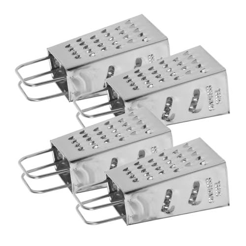 Set de 4 ralladores de queso manuales de acero inoxidable miniatura 1