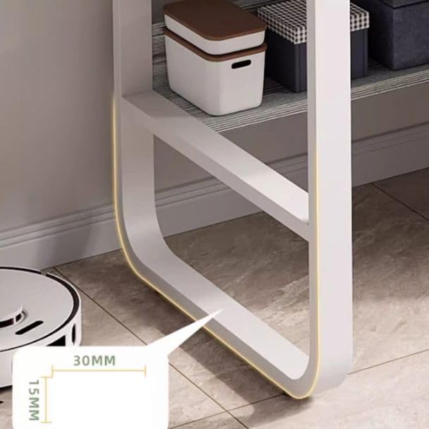 Moderna scrivania per computer in legno bianco, elegante tavolo da studio salvaspazio per casa e ufficio, postazione di lavoro compatta (120,7 x 50,8 x 73,7 cm (lunghezza x larghezza x altezza