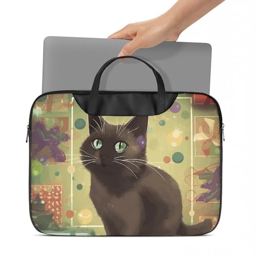 Cartoon Cat Maletín para Portátil 17 Pulgadas Impermeable miniatura 2