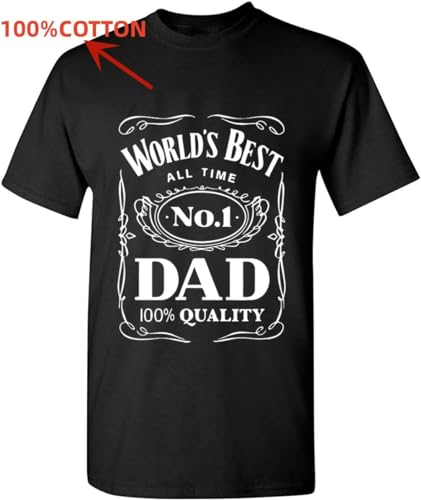 World´s Best No. 1 Dad Daddy Father Day giftsT-Shirt Black2