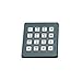 GRAYHILL 96BB2-006-F 96 Series:Keypad, 4x4 Matrix, Black Phone Legend/White Button, Front Panel Mount - 1 Item(s)