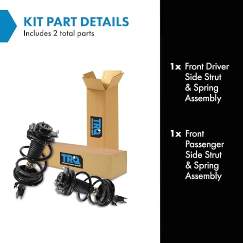 Image of TRQ Front Strut and Spring Assembly Set Loaded | For 04-06 Lexus RX330 without Air Suspension 07-09 RX350 without Air Suspension 06-08 RX400h 04-07 Toyota Highlander