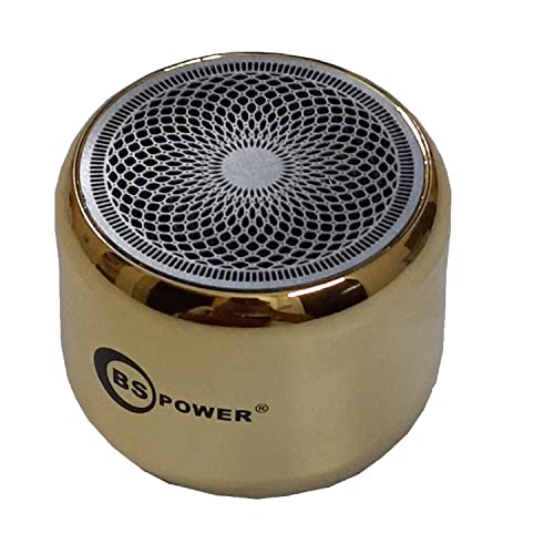 BS Power Coin Sized Pure Metal Bluetooth Speaker with Shake to Change Song for Mobile Phones, Tablets, Laptops, Home, Car etc. Brand