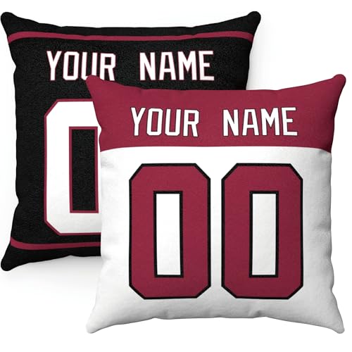 Image of ANTKING Throw Pillow 2 Pack Custom Any Name and Number Personalized Gift for Men Women Boys