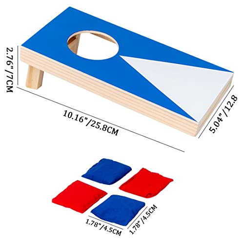 Dblosp Super Fun, Portable Mini Desktop Cornhole Set Of 2,Coated Wood Boards With 4 Red 4 Blue Bags,Wooden Desktop Cornhole Game Set For Travel, Tabletop Mini Bean Bag Toss Game For Kids And Adults thumb #6