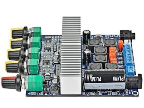 Image of TPA3116D2 2.1 Channel Bluetooth 5.0 Digital Audio Amplifier Board, 50W+50W+100W Class D Stereo Amplifier Module with Bass, Treble & Volume Control, DC 12V-24V