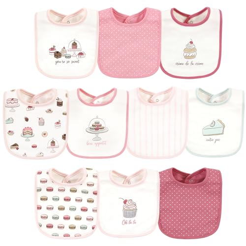 Image of Hudson Baby Unisex Baby Cotton Bibs, Sweet Bakery, One Size