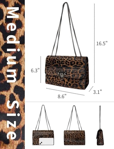 Leopard Print Purses For Women Cheetah Purses Small Shoulder Bag Vintage Handbag Crossbody Bags Clutch4