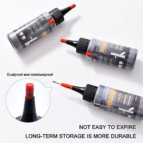 Lock Cylinder Graphite Lubricant Powder, 50ml Graphite Long-Lasting Lubricant with No Dust, Graphite Dry Lube with Needle Tube, Multifunctional Dry Graphite Lubricant,for Keys, Door Guides, Car Locks